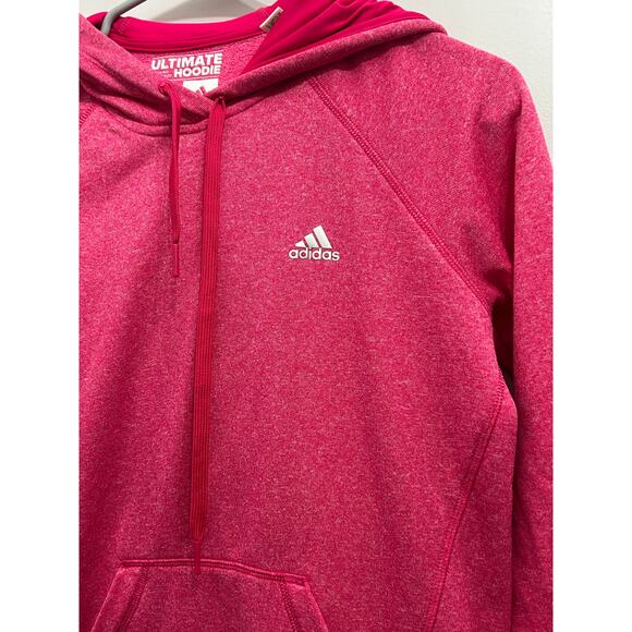 Adidas Ultimate Hoodie Pink Pullover Sweatshirt Size S - Picture 1 of 6